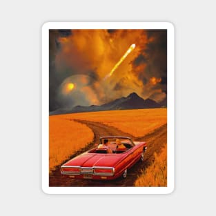 Are You Sure This Is The Right Way - Space Collage, Retro Futurism, Sci-Fi Magnet