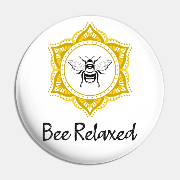 Bee Relaxed Mandala Pin by RongWay