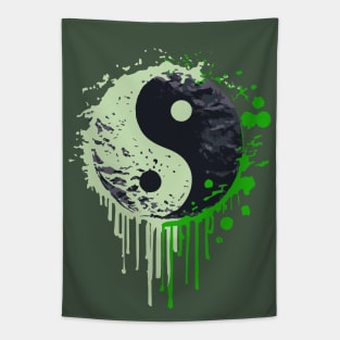 Yin Yang green Tapestry