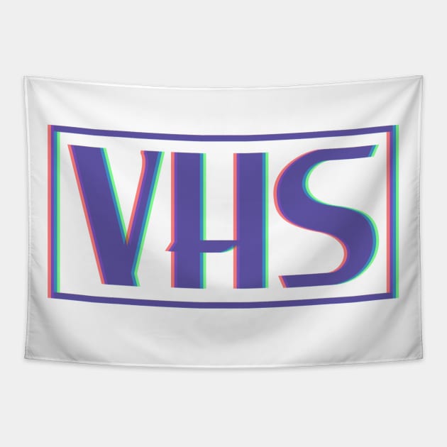 VHS - Retro VHS Logo Tapestry by GoldenGear