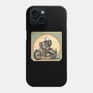 Seagull ride a motorbike Phone Case