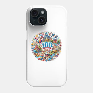 Funny 100 days of school adventure Phone Case