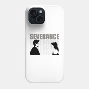 severance series Adam Scott and Britt Lower fan works graphic design by ironpalette Phone Case