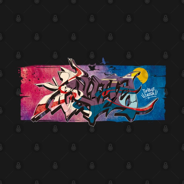 Japanese KANJI Graffiti KACHOFUGETSU by TurkeysDesign