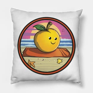 Peach on a Beach Pillow