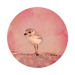 watercolor sandpiper in pink T-Shirt