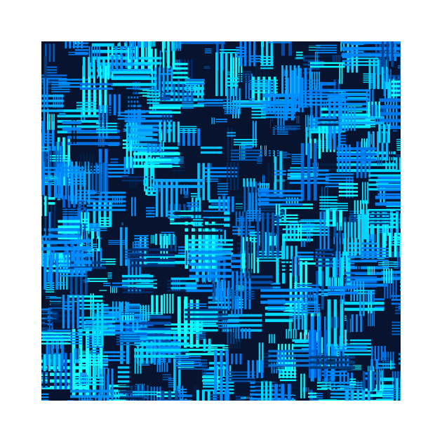 Random Crosshatch Pattern in Shades of Blue by lyle58