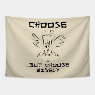 Rock Paper Scissors ... Choose Wisely Tapestry