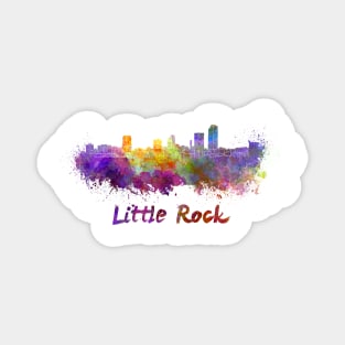 Little Rock skyline in watercolor Magnet