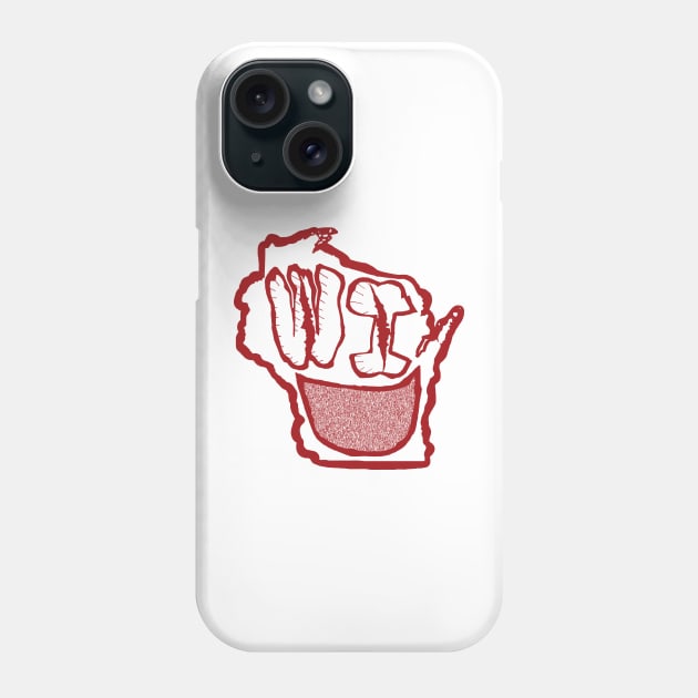 Grunge Heads Wisconsin Funny Smiling Face Phone Case by pelagio