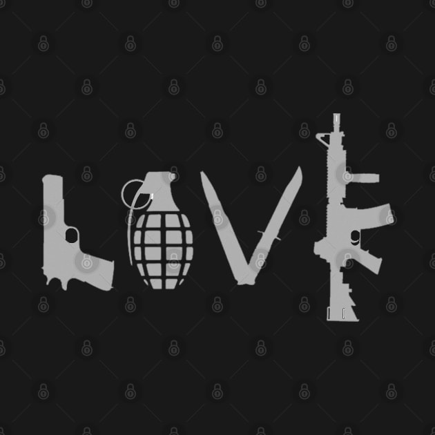 Love - Guns by  The best hard hat stickers 