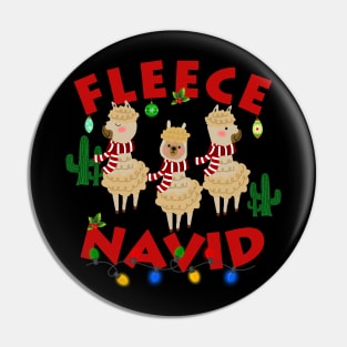 Fleece Navidad Llama Christmas Lights Funny Cute Xmas Gift Pin