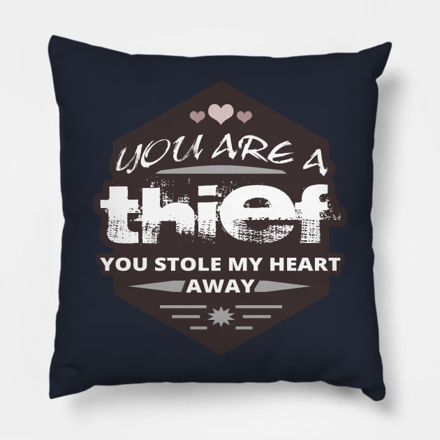 You Stole My Heart Away - Funny Romantic Pillow by tatzkirosales-shirt-store