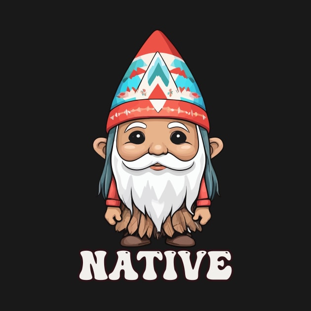 Kawaii Native American Indian Gnome by Rishirt