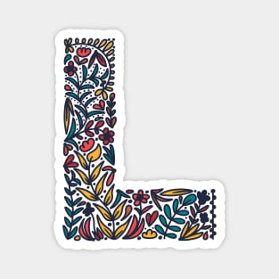 Tropical Letter L Magnet