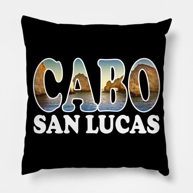 Cabo San Lucas Los Arcos Design Pillow by FilsonDesigns