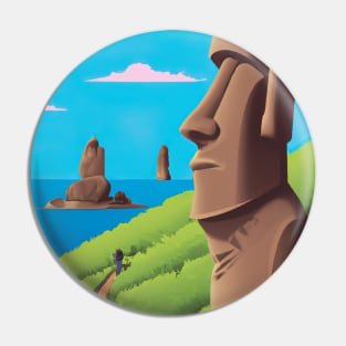 Moai Monumental Statues Pin