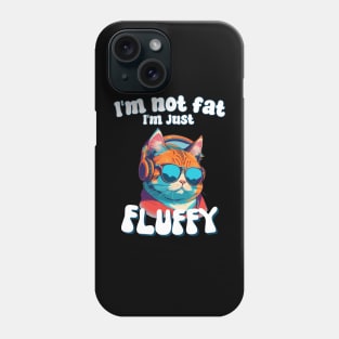 I’m not fat, I’m just fluffy funny humor for cat mom cat dad Phone Case