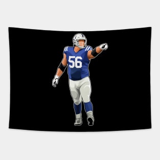 Quenton Nelson #56 In Action Tapestry