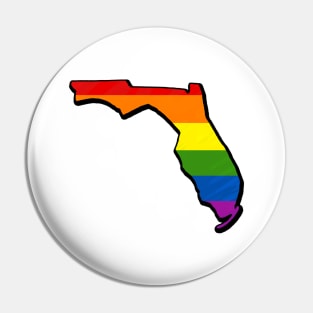 Rainbow Florida Outline Pin
