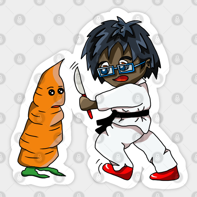 Karate Chop Carrot - Plant Based Diet - Sticker | TeePublic Karate Chop Carrot - Plant Based Diet - Sticker | TeePublic