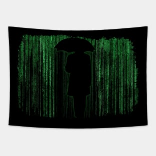 Raining Code Matrix Design Tapestry