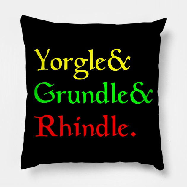 Classic Video Game Dragons (dark) Pillow by GloopTrekker