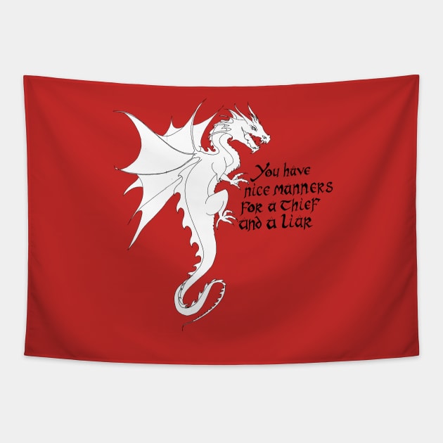 Smaug the dragon Tapestry by BjorksBrushworks