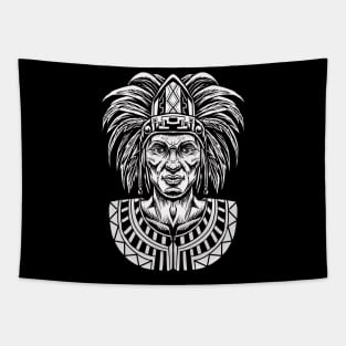 Native Mesoamerican History - Moctezuma - Aztec Empire Tapestry