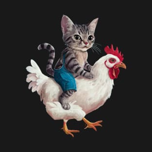 Cat Riding a Chicken T-Shirt