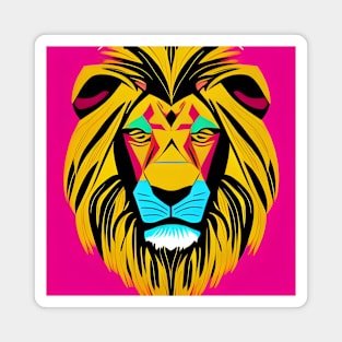 Colorful Lion Magnet