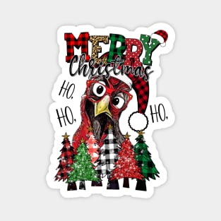 HO HO HO Merry Christmas Chicken lover, Farmer Xmas Tree Magnet