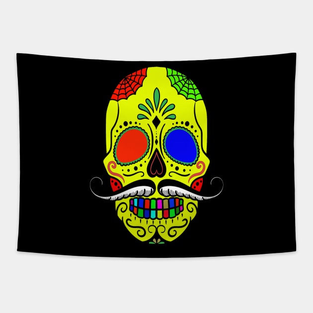 Funny Skull Tapestry by Shreedigital 