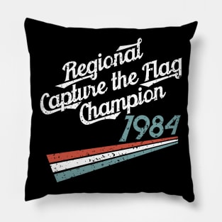 Nostalgia 80s Capture Flag Distressed Pillow