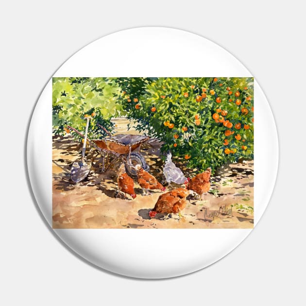 Hens In My orange Grove Pin by margaretmerry