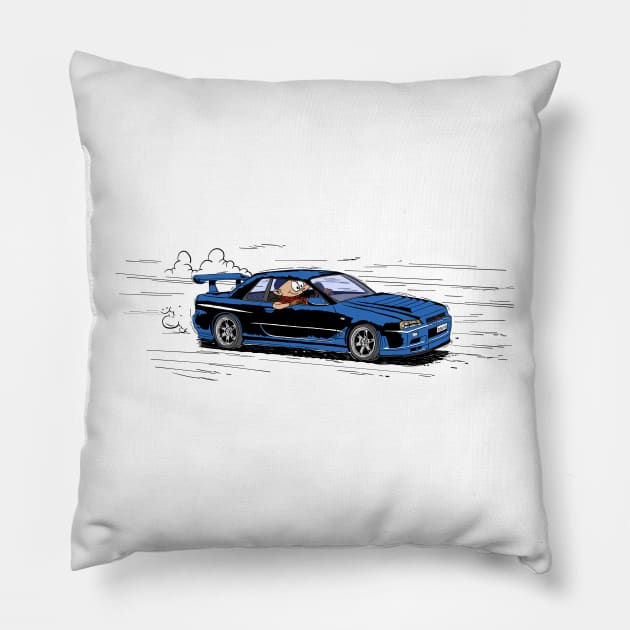 GTR R34 Pillow by picodelgallo