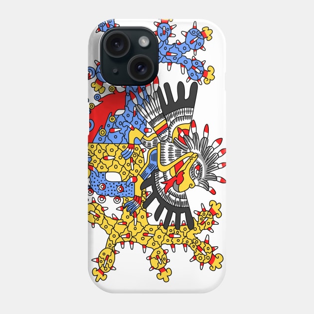 Cuauhtli, Mexican ancient god art Phone Case by Drumsartco