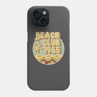 vintage retro beach club 70s 1965 with spirale turqoise Phone Case