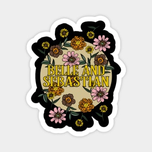 Belle and Sebastian Name Personalized Flower Retro Floral 80s 90s Name Style Magnet