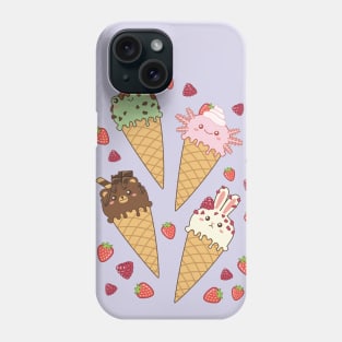 Cute Ice Cream Animals Phone Case