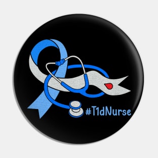 T1D Nurse Stethoscope Pin