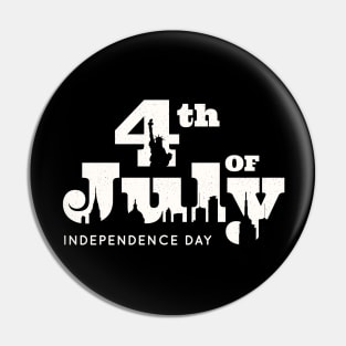 Happy 4th July - Independence Day Pin