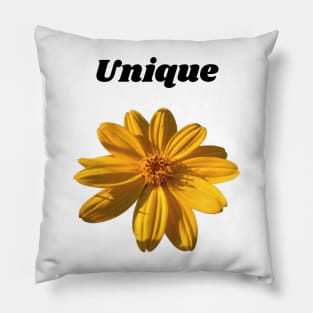 T-Shirt with Beautiful Yellow Flower - Unique Pillow