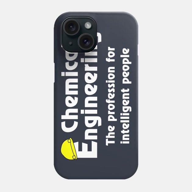 Smart Chemical Engineer White Text Phone Case by Barthol Graphics