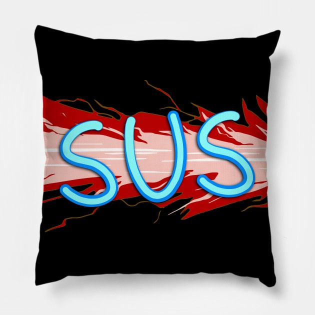 Among Us Sus Pillow by GorsskyVlogs