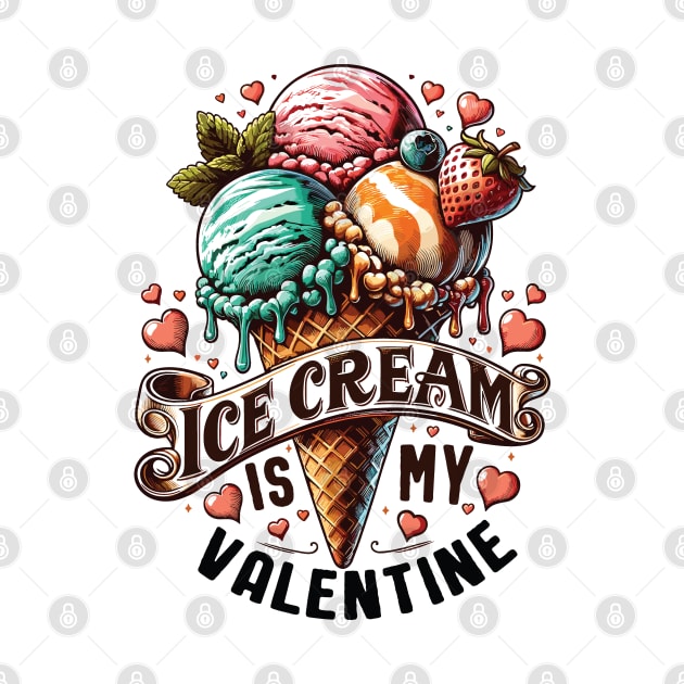 Ice Cream is My Valentine - For Ice Cream Lovers by Graphic Duster