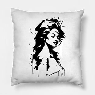 painted woman Pillow