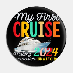 My First Cruise 2024 Vacation Ship Family Travel Squad Pin