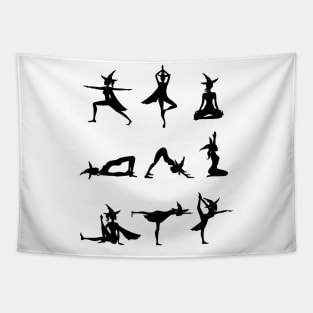 Yoga Halloween Witch Tapestry