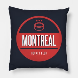 Montreal retro hockey Pillow